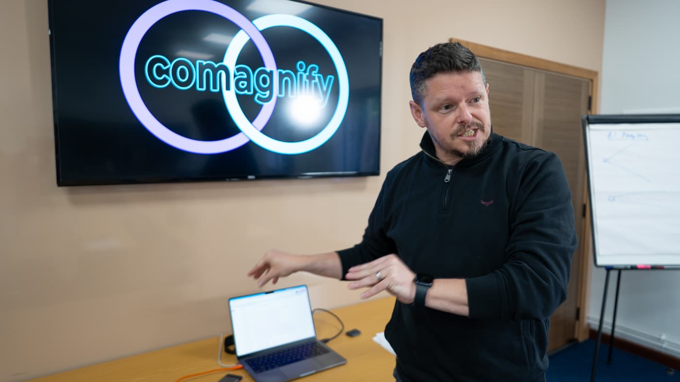 Nick teaching a CoMagnify taster session